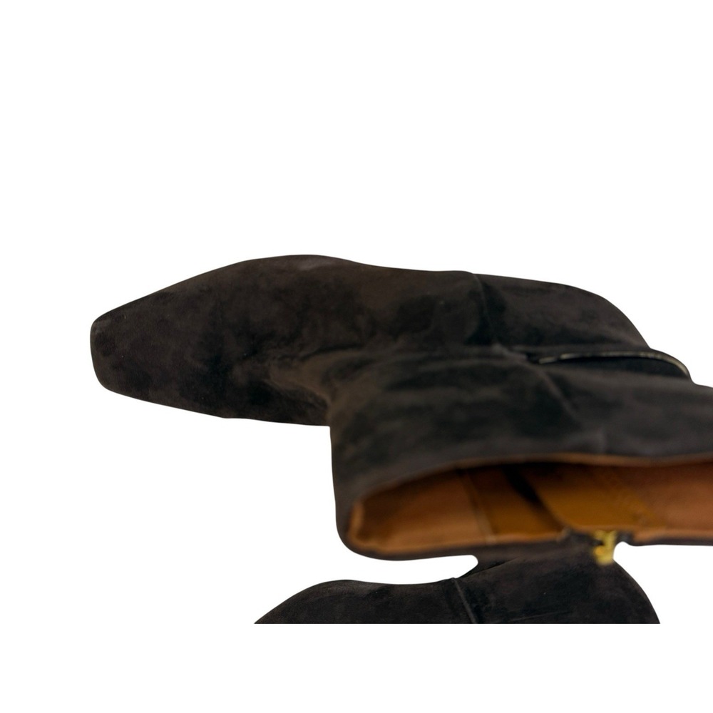 Franco Sarto Suede Ankle Boots Brown Block Heel‎ Zip Womens 6.5 Classic Bootie - Picture 6 of 13
